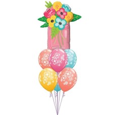 Bouquet 877 Mason Jar Bouquet Qualatex #47583 48370-6